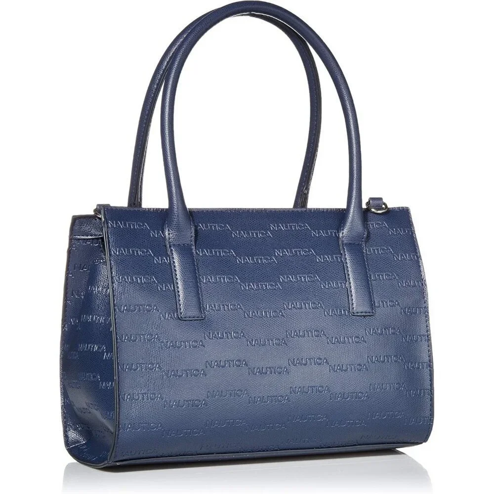 Women's Navy Sandy Jr Top Handel Satchel with Removable Crossbody Strap